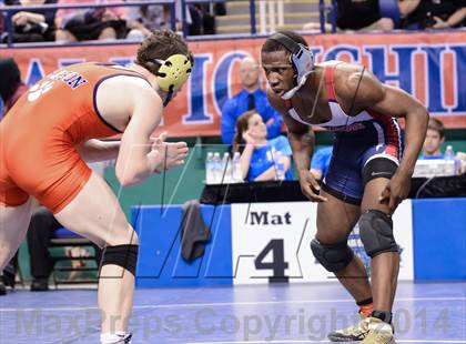 Thumbnail 3 in NCHSAA Individual Wrestling 3A Semifinals photogallery.