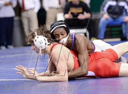 Thumbnail 1 in NCHSAA Individual Wrestling 3A Semifinals photogallery.