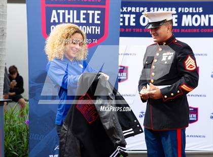 Thumbnail 1 in Marines H.S. Female Athlete of the Month - Mekayla Frazier  photogallery.