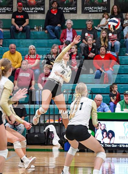 Thumbnail 1 in Round Top-Carmine vs Richards (UIL Volleyball 1A Region III Final) photogallery.