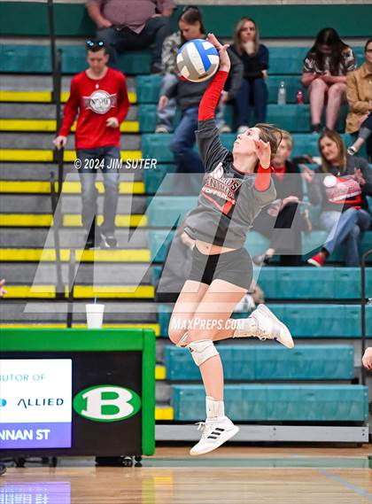 Thumbnail 1 in Round Top-Carmine vs Richards (UIL Volleyball 1A Region III Final) photogallery.