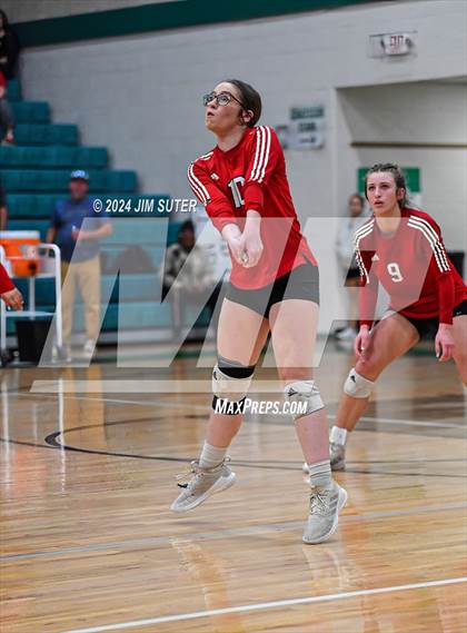 Thumbnail 2 in Round Top-Carmine vs Richards (UIL Volleyball 1A Region III Final) photogallery.