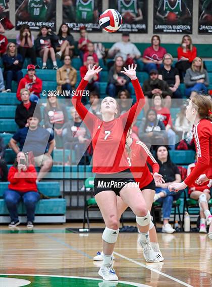 Thumbnail 3 in Round Top-Carmine vs Richards (UIL Volleyball 1A Region III Final) photogallery.