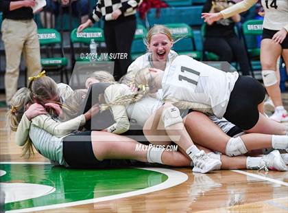 Thumbnail 3 in Round Top-Carmine vs Richards (UIL Volleyball 1A Region III Final) photogallery.