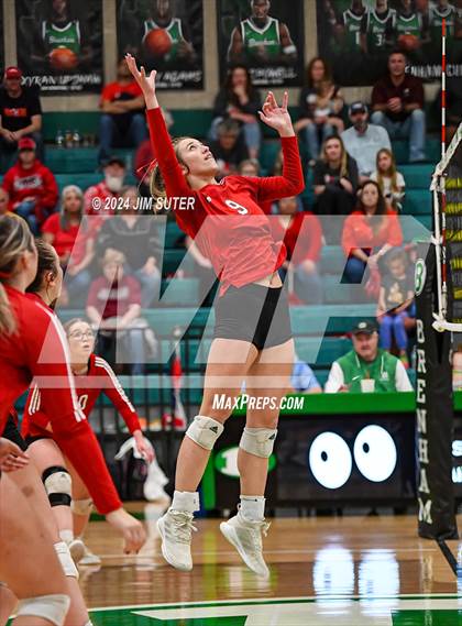 Thumbnail 3 in Round Top-Carmine vs Richards (UIL Volleyball 1A Region III Final) photogallery.