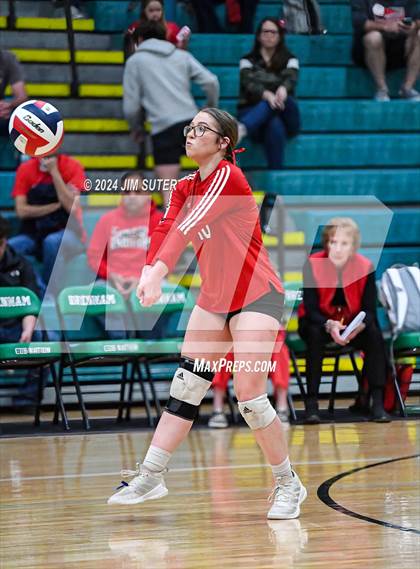 Thumbnail 1 in Round Top-Carmine vs Richards (UIL Volleyball 1A Region III Final) photogallery.