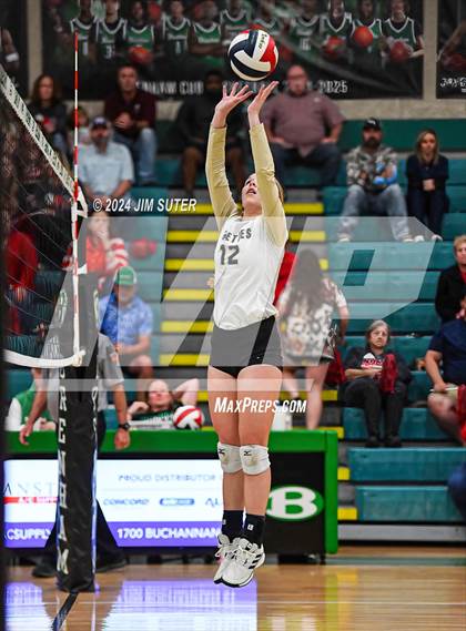 Thumbnail 1 in Round Top-Carmine vs Richards (UIL Volleyball 1A Region III Final) photogallery.