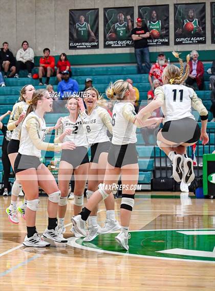 Thumbnail 1 in Round Top-Carmine vs Richards (UIL Volleyball 1A Region III Final) photogallery.