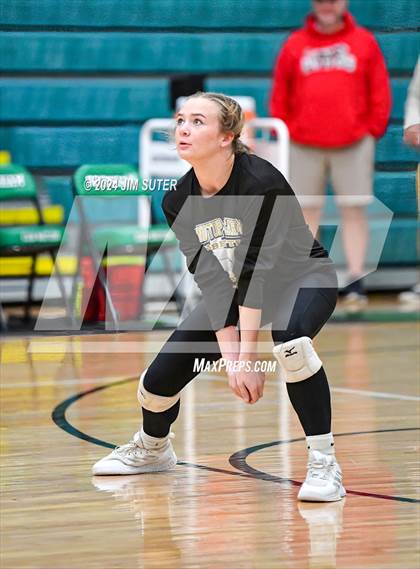 Thumbnail 3 in Round Top-Carmine vs Richards (UIL Volleyball 1A Region III Final) photogallery.