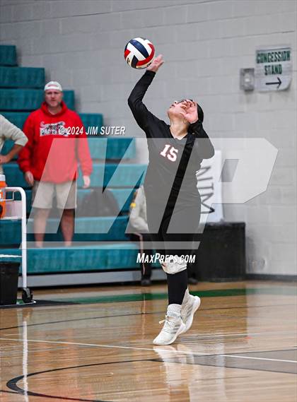 Thumbnail 2 in Round Top-Carmine vs Richards (UIL Volleyball 1A Region III Final) photogallery.