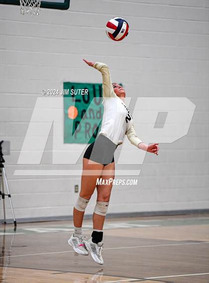 Thumbnail 3 in Round Top-Carmine vs Richards (UIL Volleyball 1A Region III Final) photogallery.