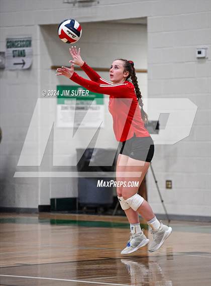 Thumbnail 1 in Round Top-Carmine vs Richards (UIL Volleyball 1A Region III Final) photogallery.