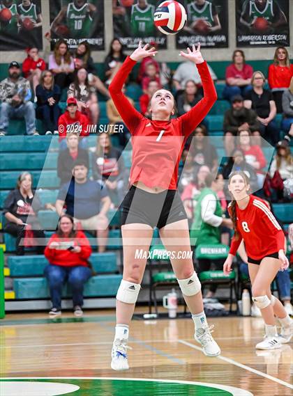 Thumbnail 3 in Round Top-Carmine vs Richards (UIL Volleyball 1A Region III Final) photogallery.