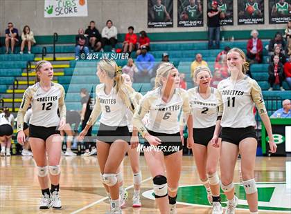 Thumbnail 3 in Round Top-Carmine vs Richards (UIL Volleyball 1A Region III Final) photogallery.
