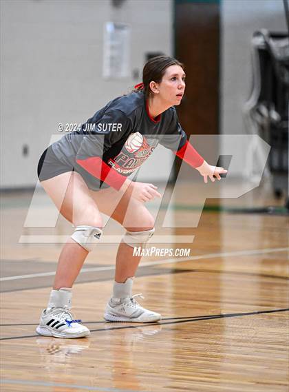 Thumbnail 3 in Round Top-Carmine vs Richards (UIL Volleyball 1A Region III Final) photogallery.