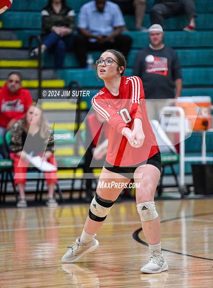 Thumbnail 2 in Round Top-Carmine vs Richards (UIL Volleyball 1A Region III Final) photogallery.