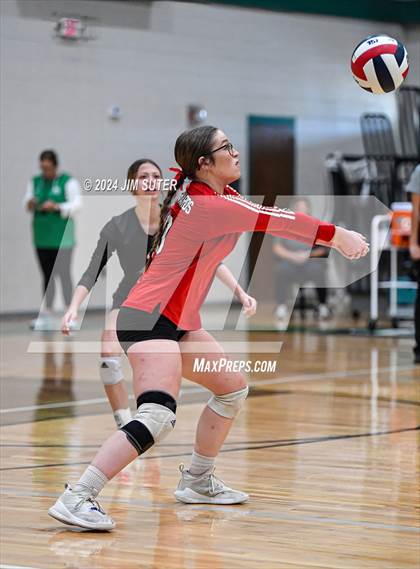 Thumbnail 3 in Round Top-Carmine vs Richards (UIL Volleyball 1A Region III Final) photogallery.