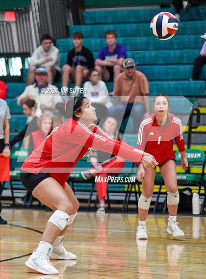Thumbnail 3 in Round Top-Carmine vs Richards (UIL Volleyball 1A Region III Final) photogallery.