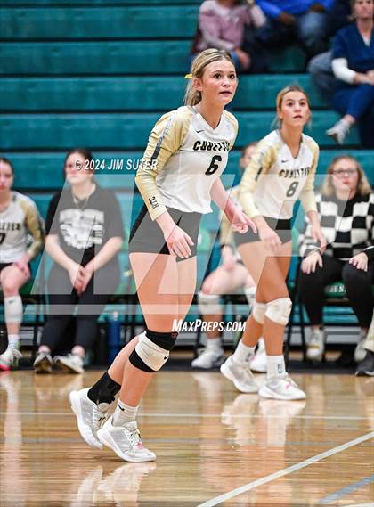 Thumbnail 2 in Round Top-Carmine vs Richards (UIL Volleyball 1A Region III Final) photogallery.