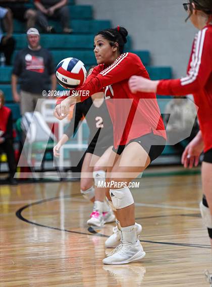 Thumbnail 2 in Round Top-Carmine vs Richards (UIL Volleyball 1A Region III Final) photogallery.