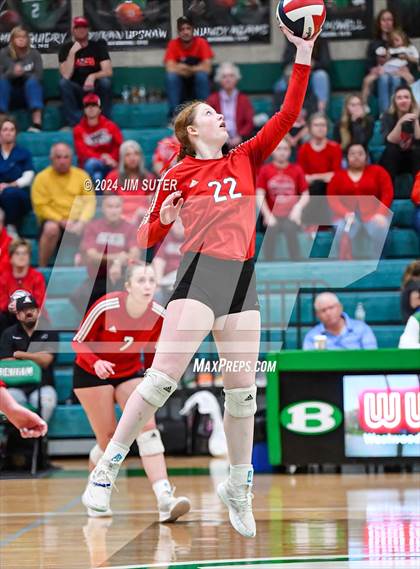 Thumbnail 3 in Round Top-Carmine vs Richards (UIL Volleyball 1A Region III Final) photogallery.