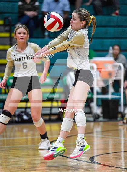 Thumbnail 1 in Round Top-Carmine vs Richards (UIL Volleyball 1A Region III Final) photogallery.
