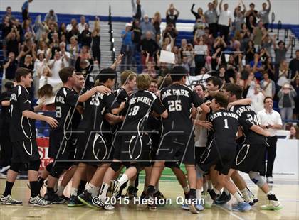 Thumbnail 2 in Oak Park vs Valencia (CIF-SS D2 Final) photogallery.