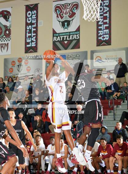 Thumbnail 2 in Cantwell-Sacred Heart vs. Woodcreek (Rancho Mirage Holiday Invitational) photogallery.