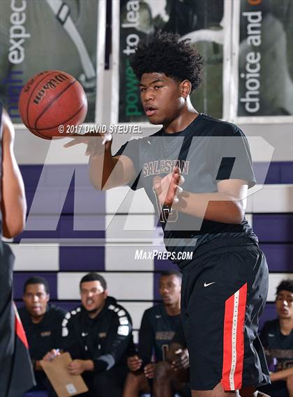 Thumbnail 3 in Salesian College Preparatory vs. Sacramento (St. Hope Elite Classic) photogallery.