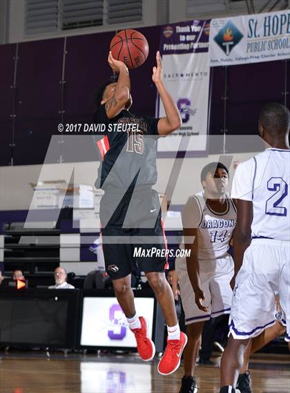 Thumbnail 2 in Salesian College Preparatory vs. Sacramento (St. Hope Elite Classic) photogallery.