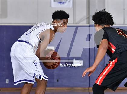 Thumbnail 1 in Salesian College Preparatory vs. Sacramento (St. Hope Elite Classic) photogallery.