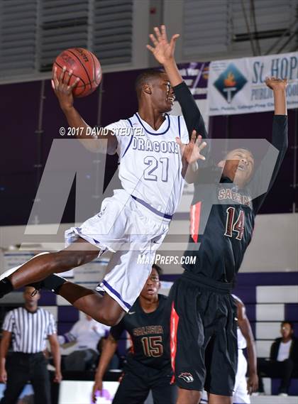Thumbnail 2 in Salesian College Preparatory vs. Sacramento (St. Hope Elite Classic) photogallery.