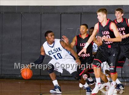 Thumbnail 3 in Alief Elsik vs. Langham Creek (McDonald's Texas Invitational) photogallery.