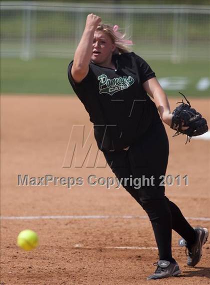 Thumbnail 1 in Pomona Catholic vs. Bellarmine-Jefferson (CIF SS D7 Final) photogallery.