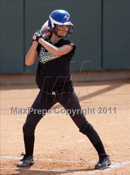 Thumbnail 3 in Pomona Catholic vs. Bellarmine-Jefferson (CIF SS D7 Final) photogallery.