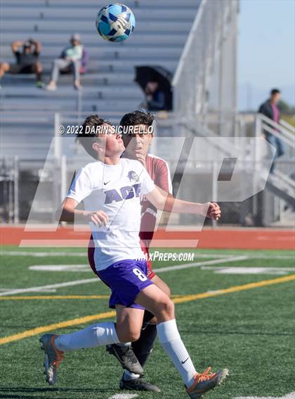 Thumbnail 2 in Arizona College Prep vs. Red Mountain (Coyote Classic Soccer Tournament) photogallery.