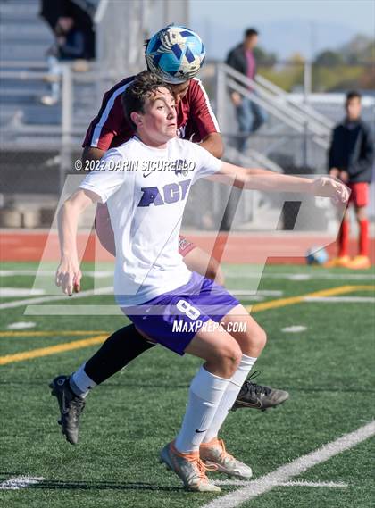Thumbnail 3 in Arizona College Prep vs. Red Mountain (Coyote Classic Soccer Tournament) photogallery.