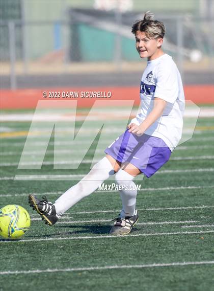 Thumbnail 2 in Arizona College Prep vs. Red Mountain (Coyote Classic Soccer Tournament) photogallery.