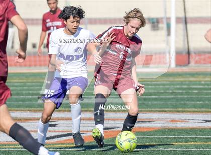 Thumbnail 3 in Arizona College Prep vs. Red Mountain (Coyote Classic Soccer Tournament) photogallery.