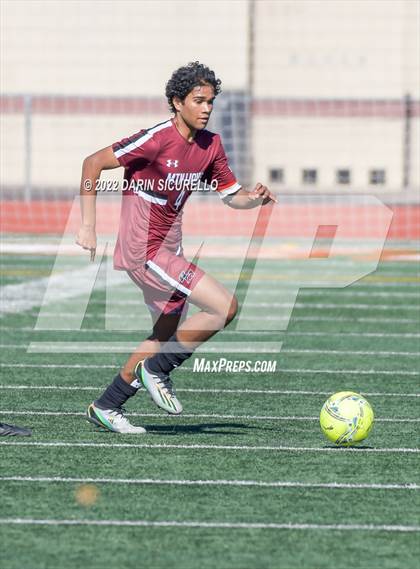 Thumbnail 3 in Arizona College Prep vs. Red Mountain (Coyote Classic Soccer Tournament) photogallery.