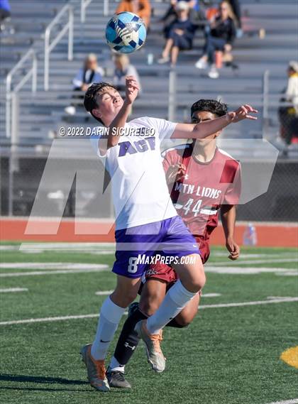 Thumbnail 3 in Arizona College Prep vs. Red Mountain (Coyote Classic Soccer Tournament) photogallery.