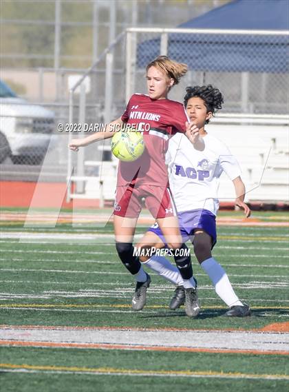 Thumbnail 2 in Arizona College Prep vs. Red Mountain (Coyote Classic Soccer Tournament) photogallery.