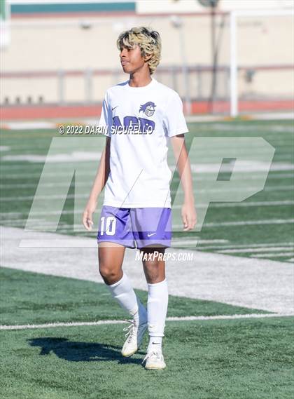 Thumbnail 3 in Arizona College Prep vs. Red Mountain (Coyote Classic Soccer Tournament) photogallery.
