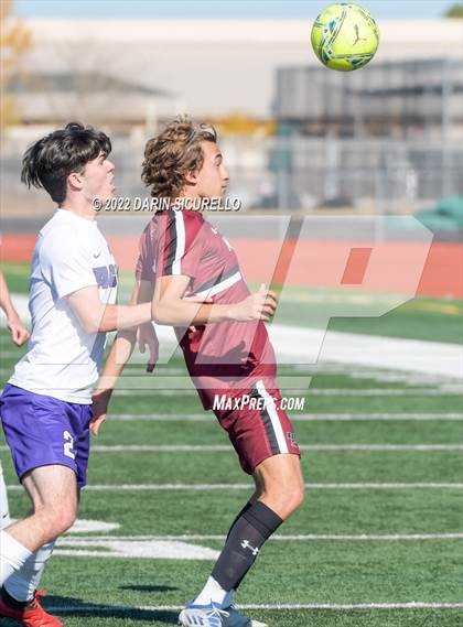 Thumbnail 3 in Arizona College Prep vs. Red Mountain (Coyote Classic Soccer Tournament) photogallery.