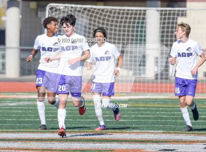 Thumbnail 2 in Arizona College Prep vs. Red Mountain (Coyote Classic Soccer Tournament) photogallery.