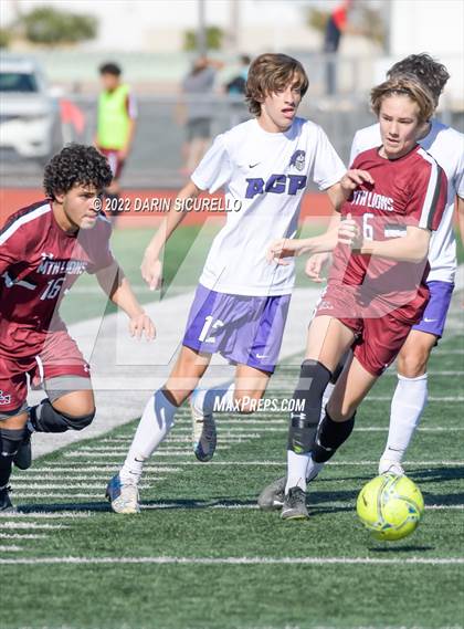 Thumbnail 2 in Arizona College Prep vs. Red Mountain (Coyote Classic Soccer Tournament) photogallery.