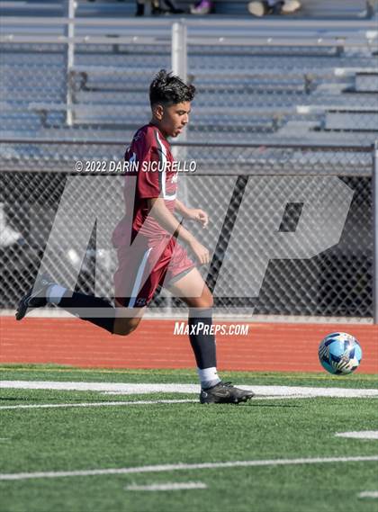 Thumbnail 3 in Arizona College Prep vs. Red Mountain (Coyote Classic Soccer Tournament) photogallery.