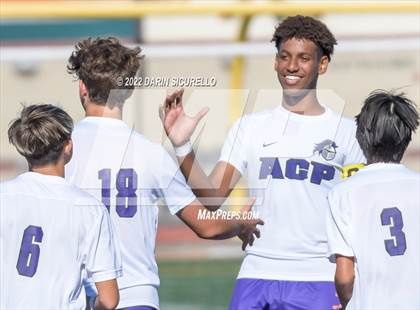 Thumbnail 3 in Arizona College Prep vs. Red Mountain (Coyote Classic Soccer Tournament) photogallery.