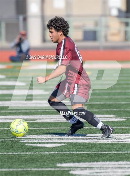 Thumbnail 3 in Arizona College Prep vs. Red Mountain (Coyote Classic Soccer Tournament) photogallery.