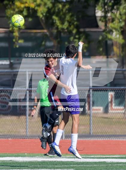Thumbnail 1 in Arizona College Prep vs. Red Mountain (Coyote Classic Soccer Tournament) photogallery.